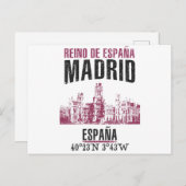 Madrid Postkarte (Vorne/Hinten)