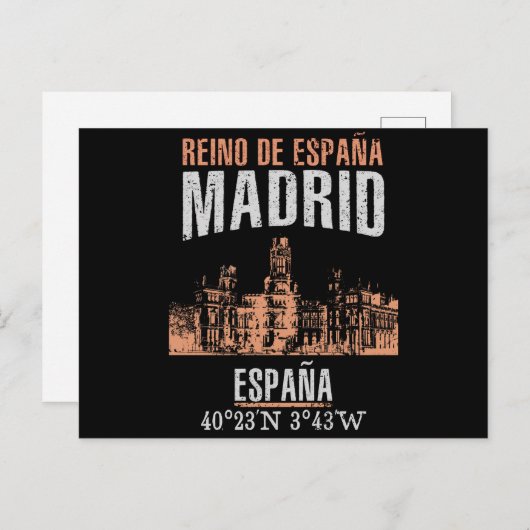 Madrid Postkarte (Vorne/Hinten)