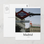 Madrid, Puerta del Sol Postkarte (Vorne/Hinten)