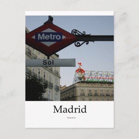 Madrid, Puerta del Sol Postkarte (Vorderseite)