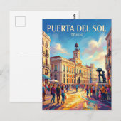 Madrid - Puerta del Sol Spanien Postkarte (Vorne/Hinten)