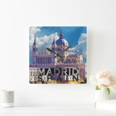 Madrid Quadratische Wanduhr (Zuhause)