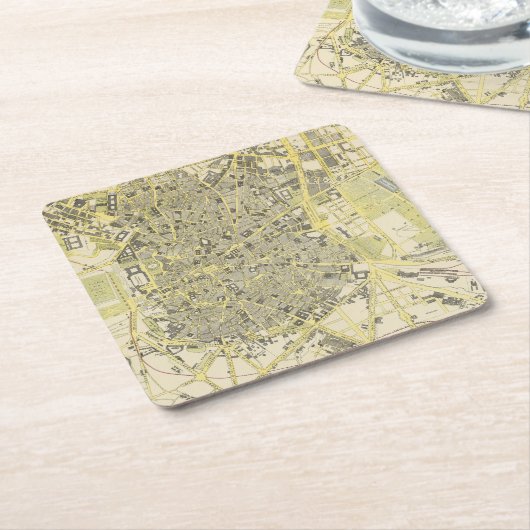 Madrid Rechteckiger Pappuntersetzer (angewinkelt)