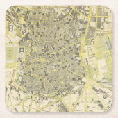 Madrid Rechteckiger Pappuntersetzer (Vorderseite)