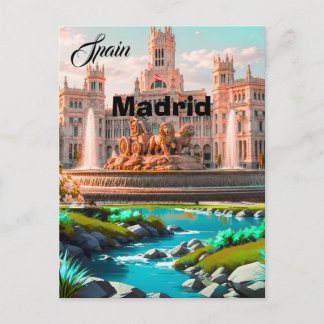 Madrid Reise Wandkunst, Spanien Reise Kunst, Madri Postkarte