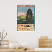 Madrid Reiseplakat Spanien Kunst Spanischer Druck Poster (Küche)