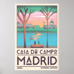 Madrid Reiseplakat Wandkunst im Vintage-Stil Poster