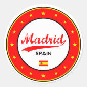 Madrid Runder Aufkleber (Vorderseite)