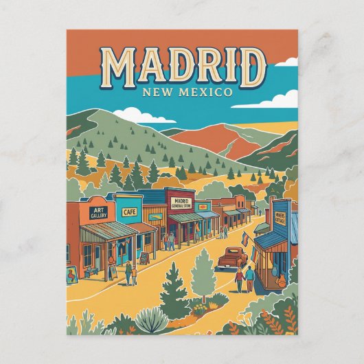 Madrid, Santa Fe New Mexico Postkarte (Vorderseite)