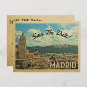 Madrid Save the Date Spanien Ankündigungspostkarte (Vorne/Hinten)