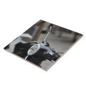 Madrid, schwarzer Vespa-Roller Fliese (Seite)