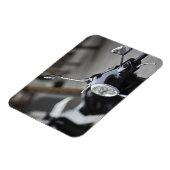 Madrid, schwarzer Vespa-Roller Magnet (Linke Seite)