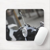 Madrid, schwarzer Vespa-Roller Mousepad (Mit Mouse)