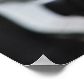 Madrid, schwarzer Vespa-Roller Poster (Ecke)