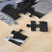 Madrid, schwarzer Vespa-Roller Puzzle (Seite)