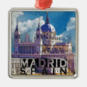 Madrid Silbernes Ornament (Vorne)