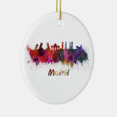 Madrid skyline im Watercolor Keramik Ornament (Rechts)