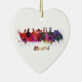 Madrid skyline im Watercolor Keramikornament (Rechts)