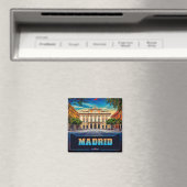 🧲 Madrid-Skyline Urlaubserinnerung Spanien 🌇 Magnet (In Situ (Geschirrspüler))