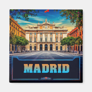 🧲 Madrid-Skyline Urlaubserinnerung Spanien 🌇 Magnet