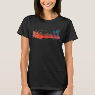 Madrid Skyline Watercolor Spanien Souvenir Geschen T-Shirt