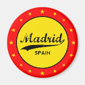 Madrid, Spain, circle, red, Magnet (Vorne)