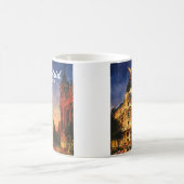 Madrid Spain Gran Via Night Watercolor Cityscape Kaffeetasse (Mittel)