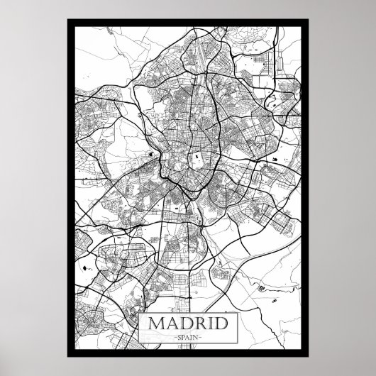 Madrid Spain Map Poster (Vorne)