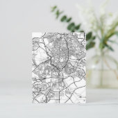 Madrid Spain Map Postkarte (Stehend Vorderseite)