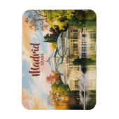 Madrid Spain Palacio de Cristal Watercolor Travel Magnet (Vertikal)