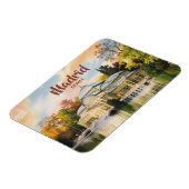 Madrid Spain Palacio de Cristal Watercolor Travel Magnet (Linke Seite)
