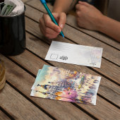 Madrid Spanien Aquarellfarben Postkarte