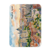 Madrid Spanien Architektur Aquarellmalerei Magnet (Vertikal)
