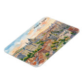 Madrid Spanien Architektur Aquarellmalerei Magnet (Linke Seite)
