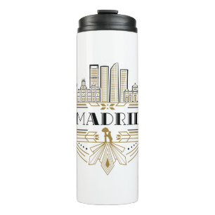 Madrid Spanien Art Deco Souvenir Thermosbecher