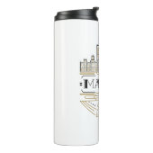 Madrid Spanien Art Deco Souvenir Thermosbecher (Nach links gedreht)
