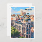 Madrid Spanien Art Vintage Postkarte (Vorne/Hinten)