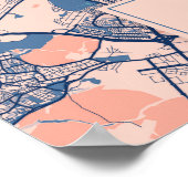 Madrid - Spanien Breezy City Map Poster (Ecke)