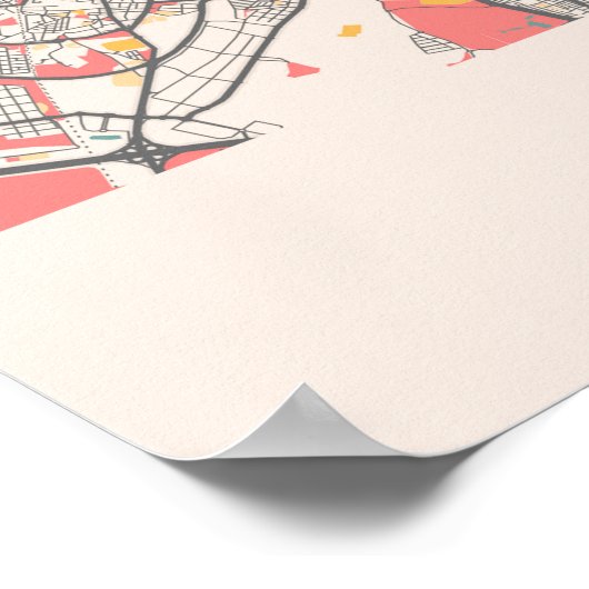 Madrid - Spanien Chalk City Map Poster (Ecke)