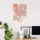 Madrid - Spanien Chalk City Map Poster (Heimbüro)