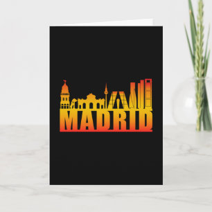 Madrid Spanien City Cityscape Skyline Funny Gesche Karte