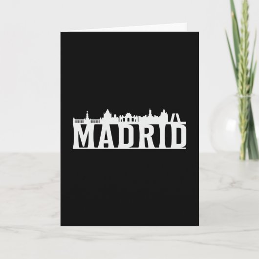 Madrid Spanien City Skyline Cityscape Funny Gesche Karte (Vorderseite)