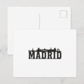 Madrid Spanien City Skyline Stadtrundgang Geschenk Postkarte (Vorne/Hinten)