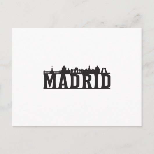 Madrid Spanien City Skyline Stadtrundgang Geschenk Postkarte (Vorderseite)