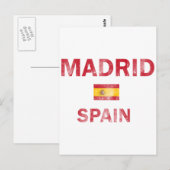 Madrid Spanien Designs Postkarte (Vorne/Hinten)
