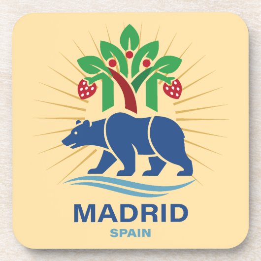 Madrid Spanien Europa Getränkeuntersetzer (Vorderseite)