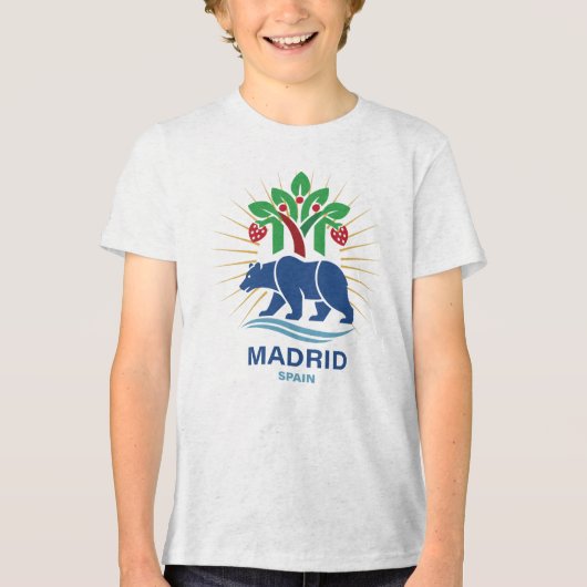 Madrid Spanien Europa Tri-Blend Shirt (Vorderseite)