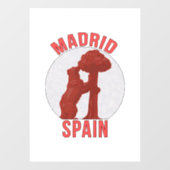 Madrid Spanien Fensteraufkleber (Blatt)