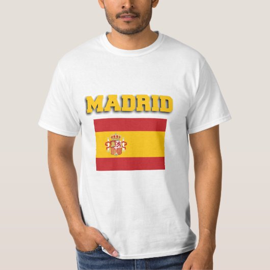 Madrid Spanien - Flagge T-Shirt (Vorderseite)