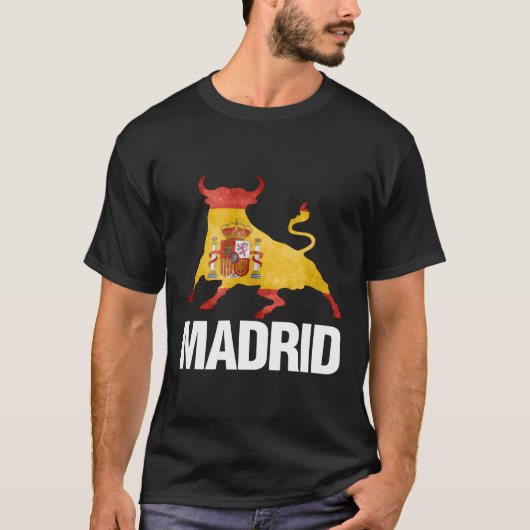 Madrid Spanien Flaggenkonflikt T-Shirt (Vorderseite)